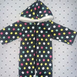 🛍 PRETTY LITTLE GIRLS HOODED WARM SLEEPER SIZE 3-6 MONTHS 🛍